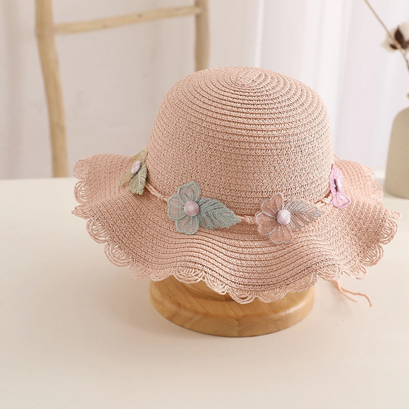 Kids Straw Hat Girls' Sun Hat Family Beach Woven Bag Set Wholesale