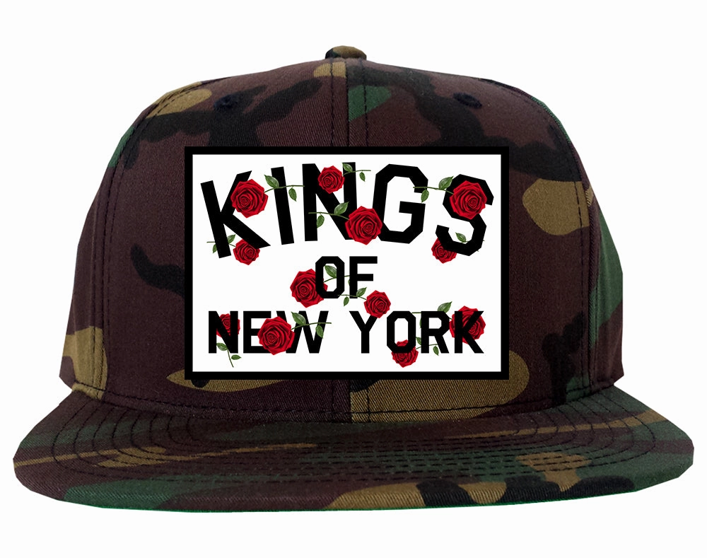 Kings Of New York Rose Garland Snapback Hat