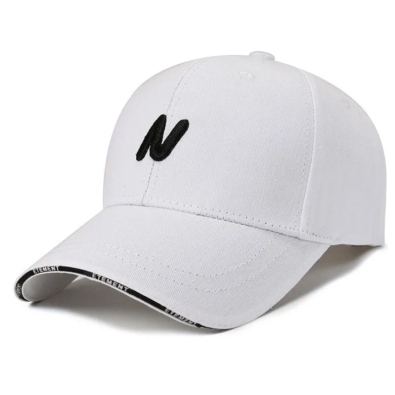 Korean Letter Embroidered Trendy Duckbill Cap