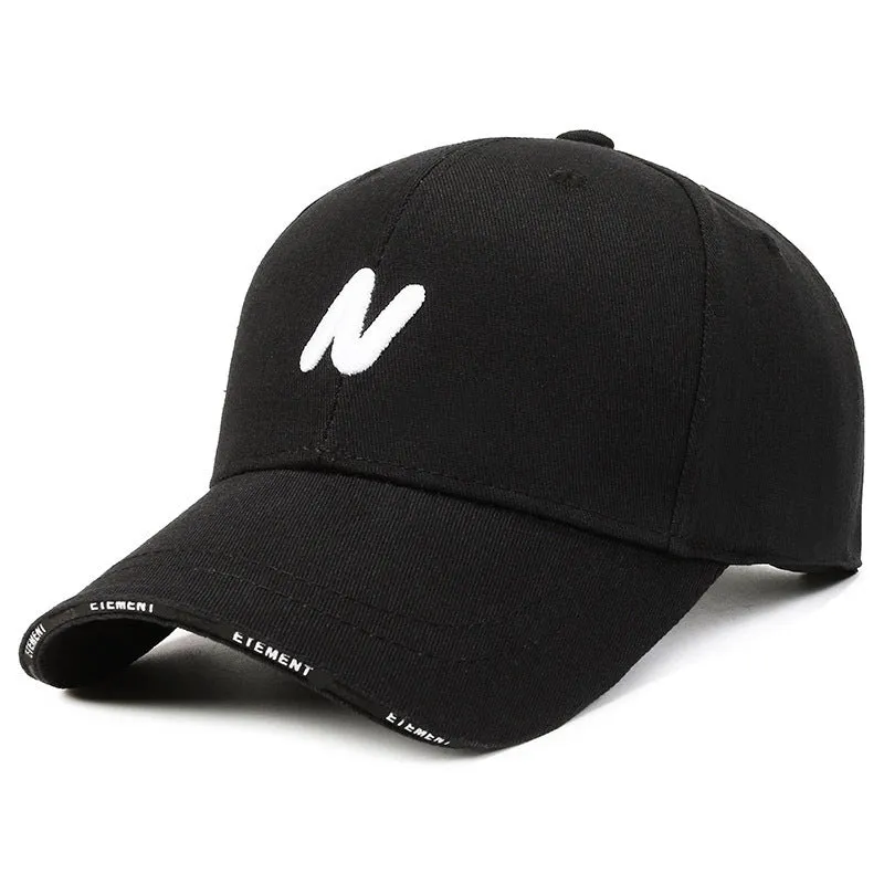 Korean Letter Embroidered Trendy Duckbill Cap