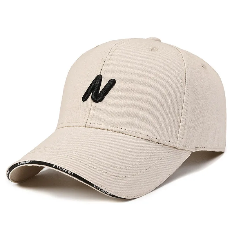 Korean Letter Embroidered Trendy Duckbill Cap
