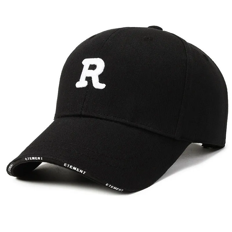Korean Letter Embroidered Trendy Duckbill Cap