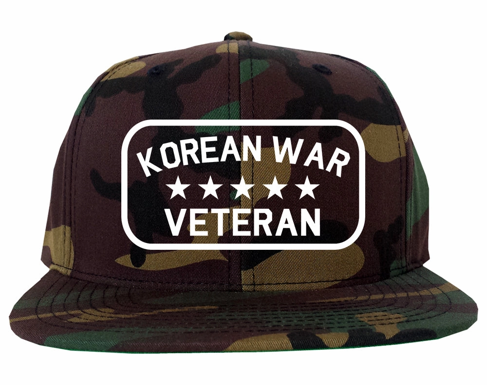 Korean War Veteran Mens Snapback Hat