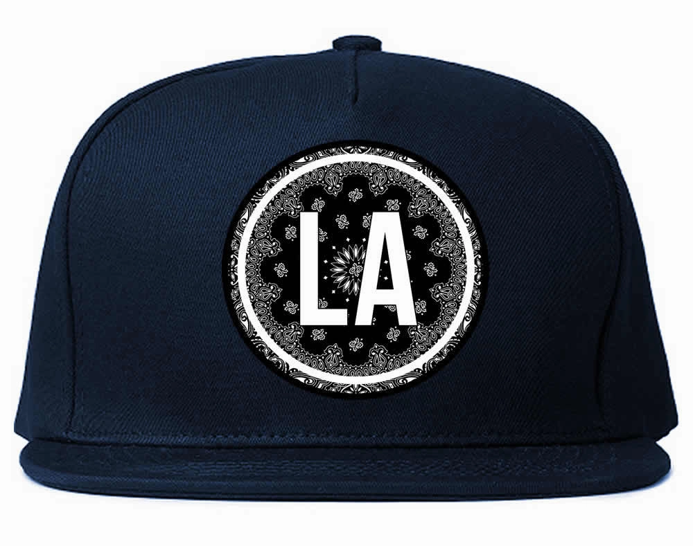LA Bandana Print Los Angeles Snapback Hat Cap