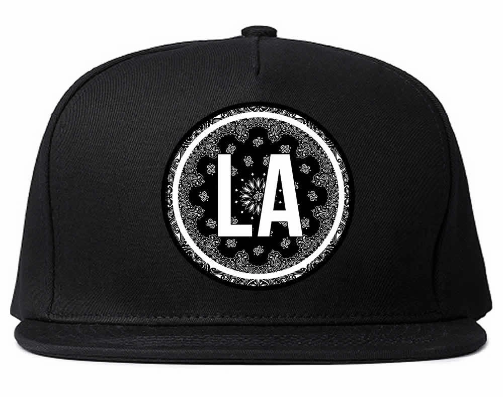 LA Bandana Print Los Angeles Snapback Hat Cap