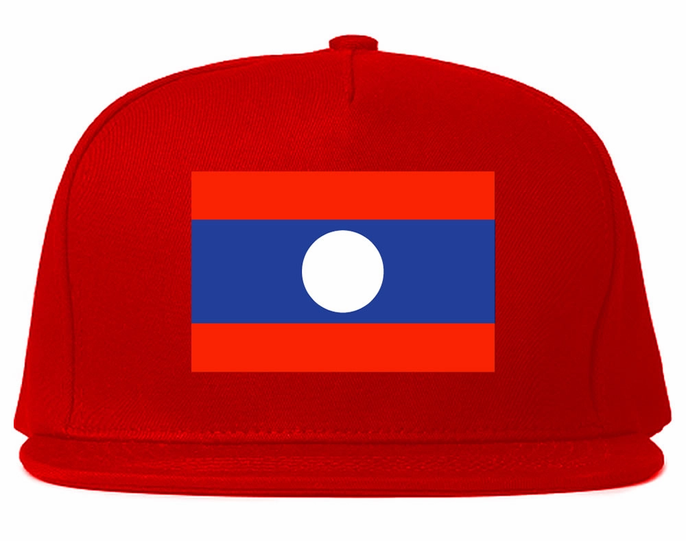 Laos Flag Country Printed Snapback Hat Cap