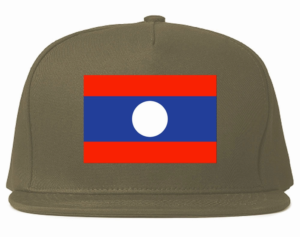 Laos Flag Country Printed Snapback Hat Cap