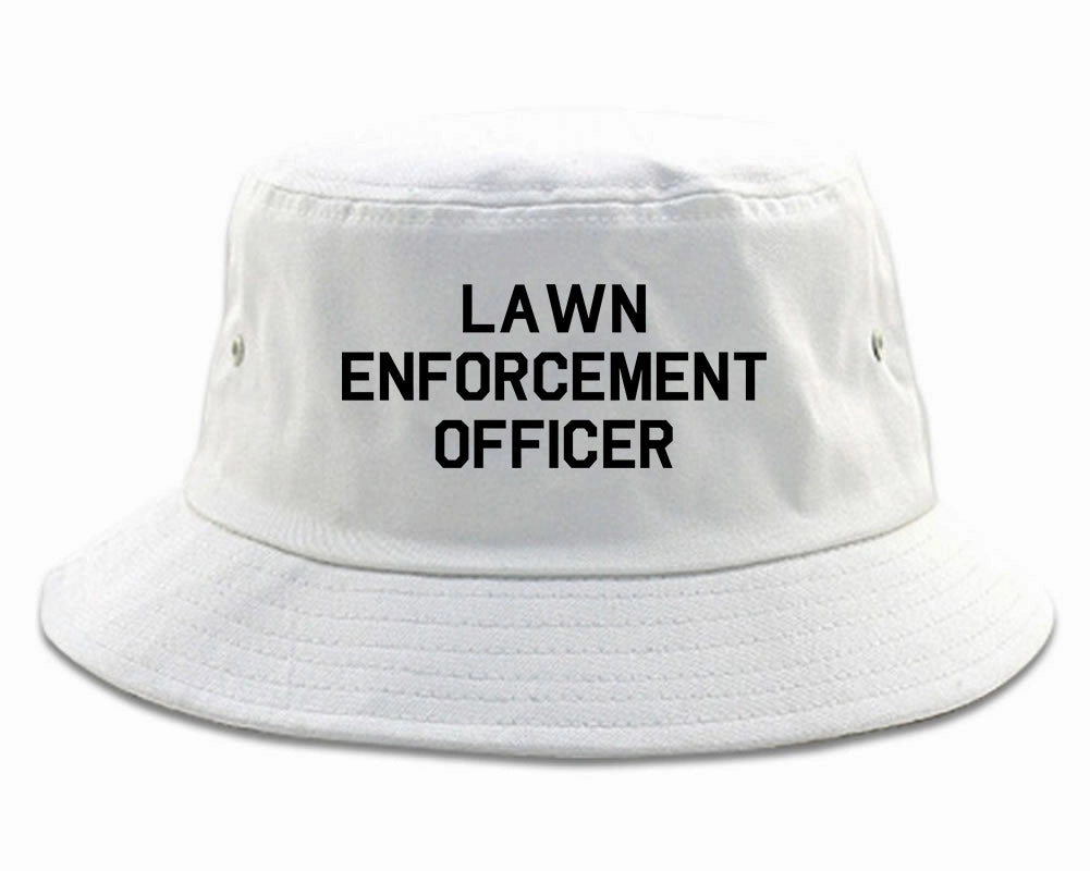 Lawn Enforcement Officer Funny Dad Grandpa Gift Mens Bucket Hat