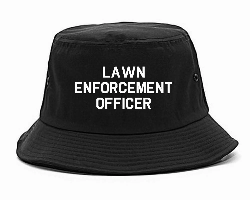 Lawn Enforcement Officer Funny Dad Grandpa Gift Mens Bucket Hat
