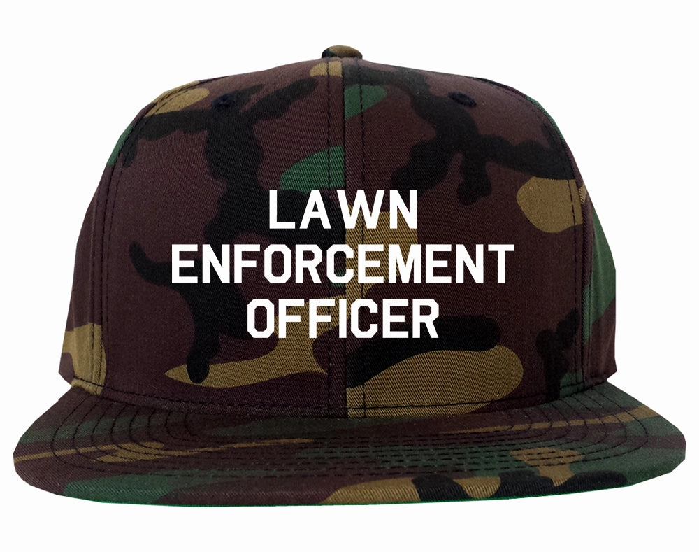 Lawn Enforcement Officer Funny Dad Grandpa Gift Mens Snapback Hat