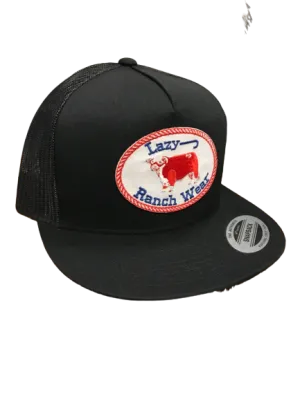 Lazy J Ranch Wear Black Red Original Patch Cap casual-baseball-cap