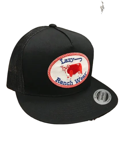 Lazy J Ranch Wear Black Red Original Patch Cap casual-baseball-cap