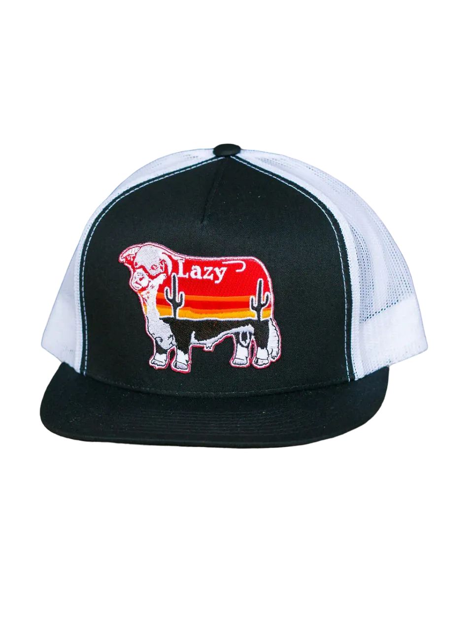 Lazy J Ranch Wear Black Sunrise Hereford Patch Cap casual-baseball-cap