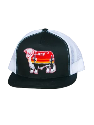 Lazy J Ranch Wear Black Sunrise Hereford Patch Cap casual-baseball-cap