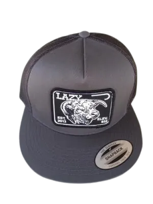 Lazy J Ranch Wear Grey Elevation Hereford Patch Hat casual-baseball-cap