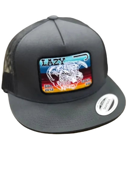 Lazy J Ranch Wear Grey Serape Elevation Patch Cap casual-baseball-cap