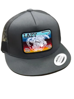 Lazy J Ranch Wear Grey Serape Elevation Patch Cap casual-baseball-cap