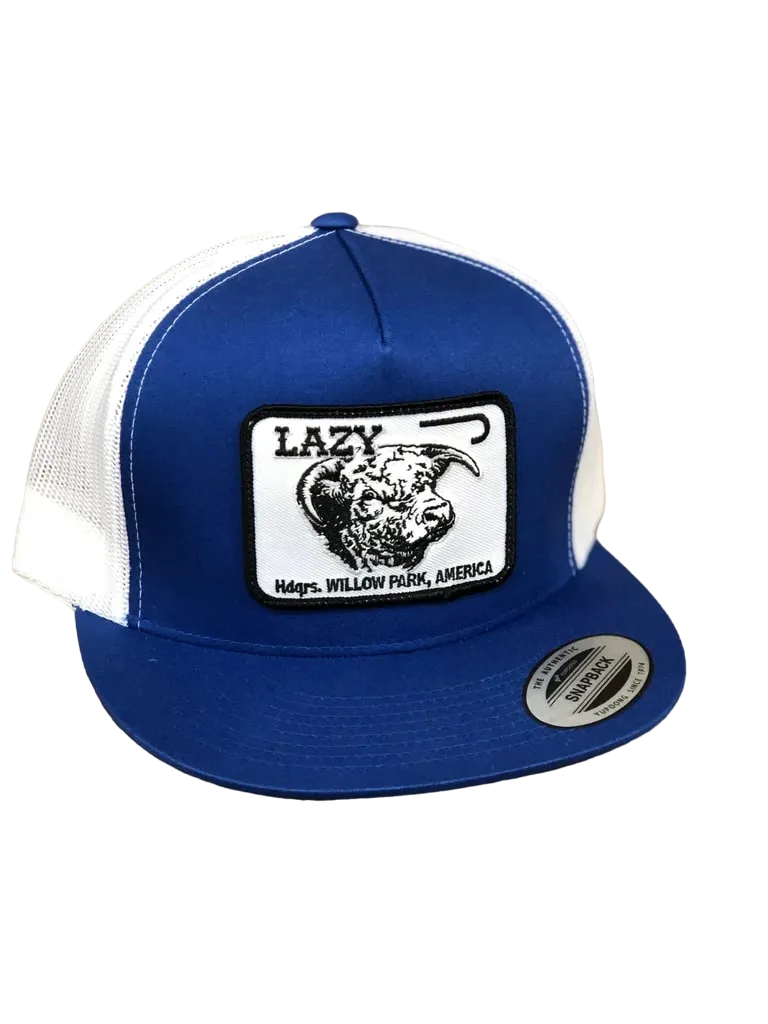 Lazy J Ranch Wear Royal Blue Cattle Headquarters Cap casual-baseball-cap