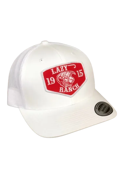 Lazy J Ranch Wear White Red Ranch Cap casual-baseball-cap