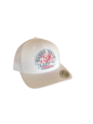 Lazy J Ranch Wear White Red Turquoise Arrowhead Cap casual-baseball-cap