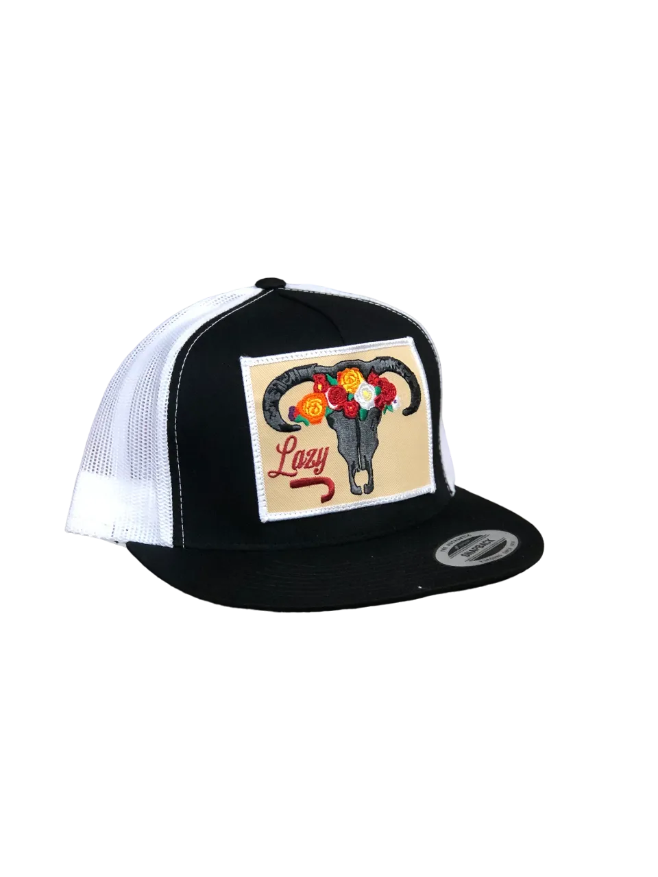 Lazy J Ranchwear Skull & Flowers Cap casual-baseball-cap