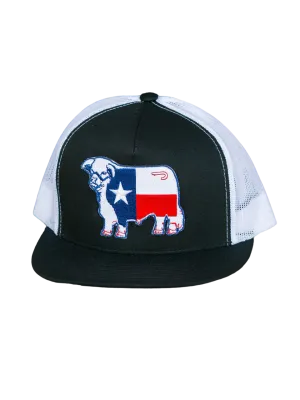 Lazy J Ranchwear Texas Flag Bull casual-baseball-cap