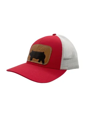 Leather Pig Patch Cap casual-baseball-cap