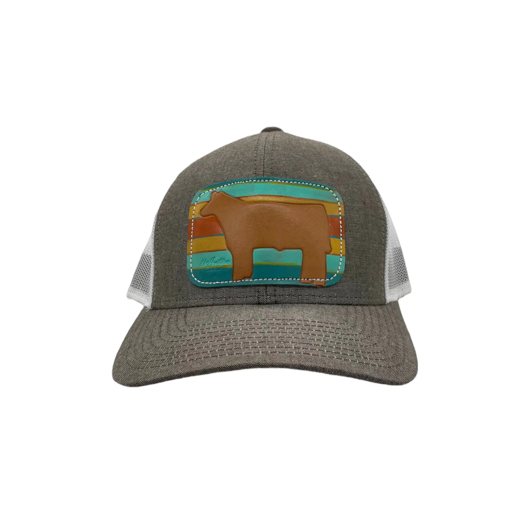 Leather Steer Patch Cap