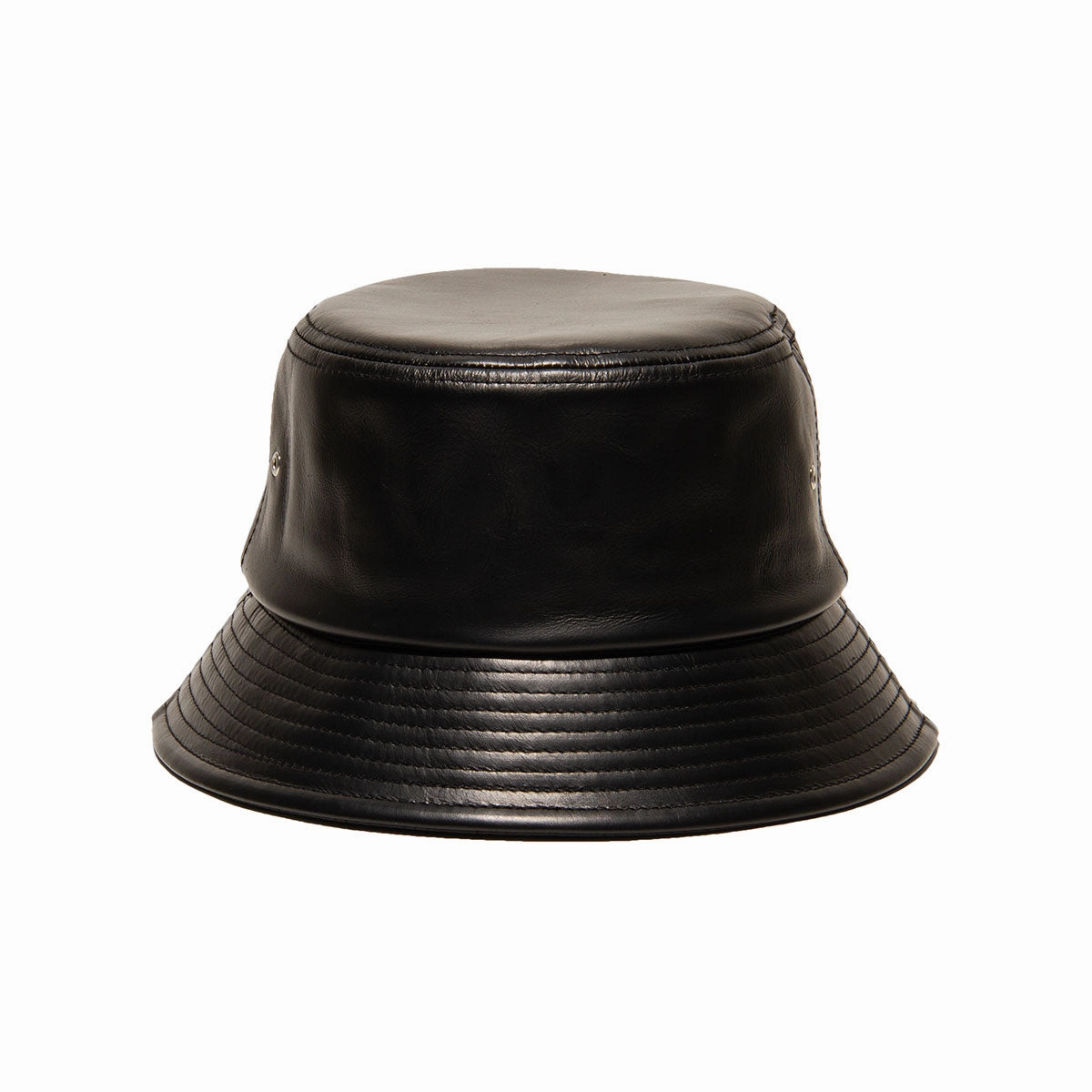 LEATHER HAT - Black
