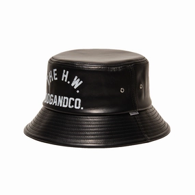 LEATHER HAT - Black spring-straw-hat
