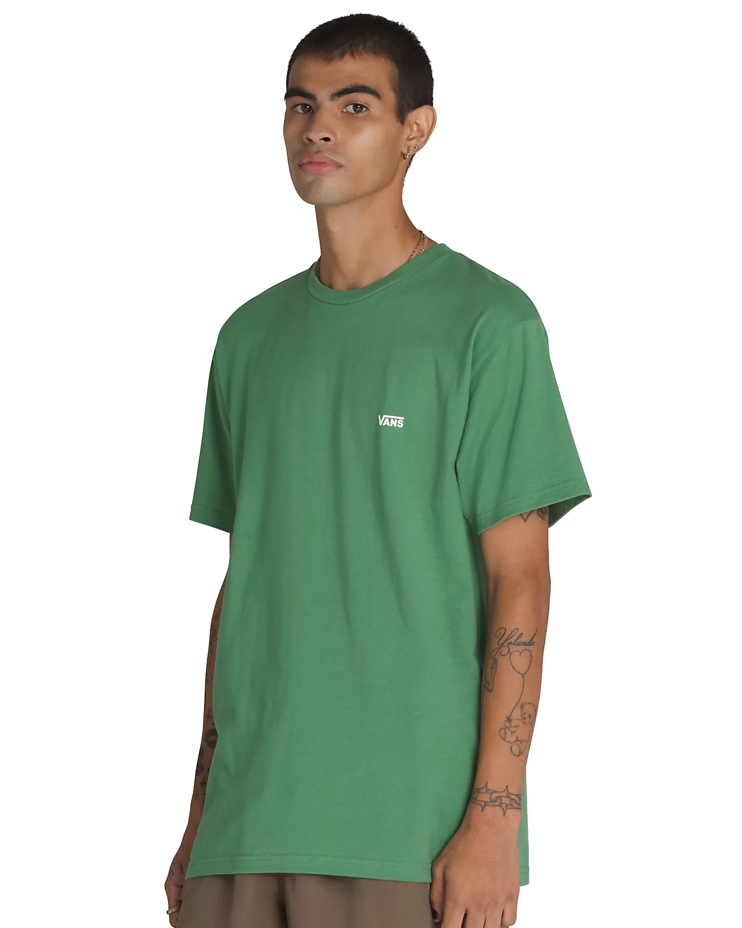 T-Shirt mit Logo auf der linken Brust in Fairway