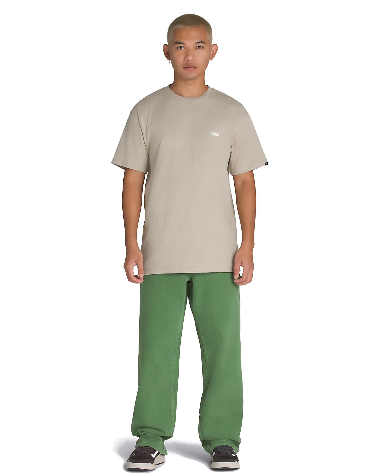 T-Shirt mit Logo auf der linken Brust in London Fog