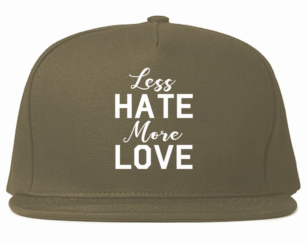 Less Hate More Love Mens Snapback Hat