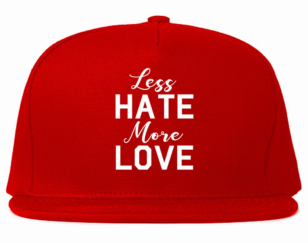 Less Hate More Love Mens Snapback Hat