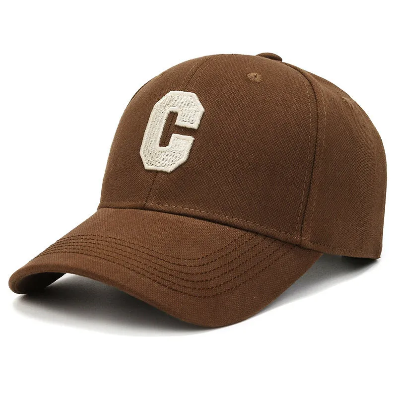 Letter C Embroidered Trendy Duckbill Cap