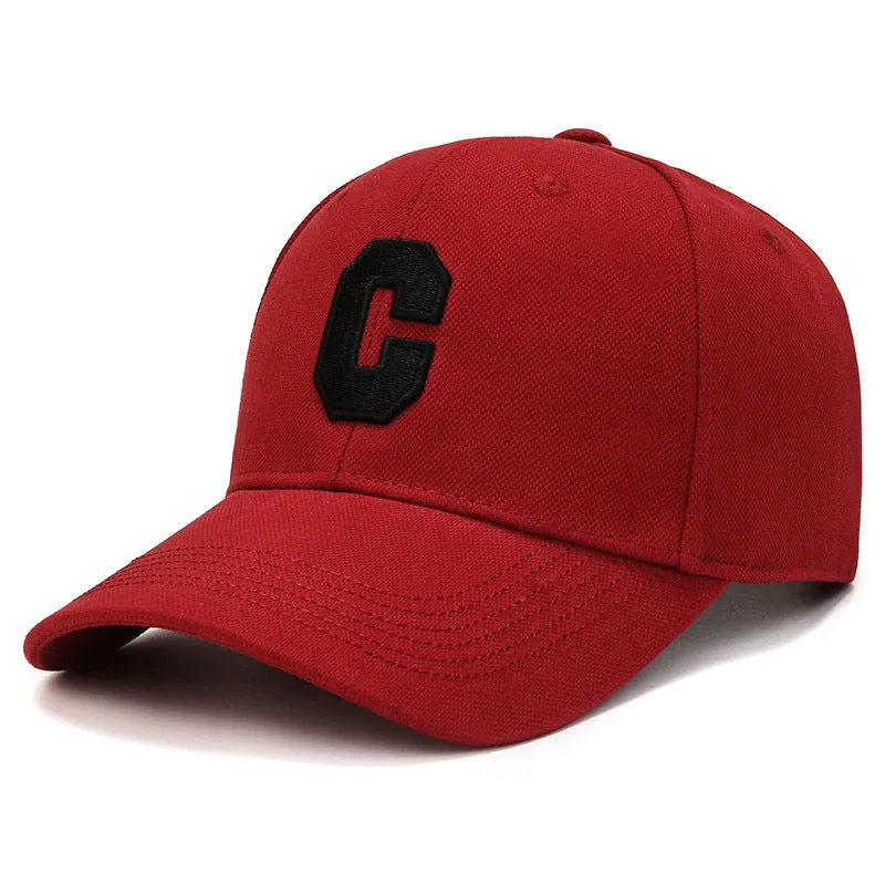 Letter C Embroidered Trendy Duckbill Cap