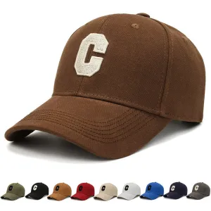 Letter C Embroidered Trendy Duckbill Cap casual-baseball-cap