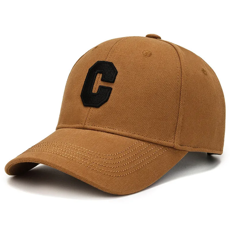 Letter C Embroidered Trendy Duckbill Cap