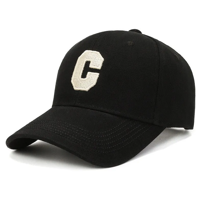 Letter C Embroidered Trendy Duckbill Cap