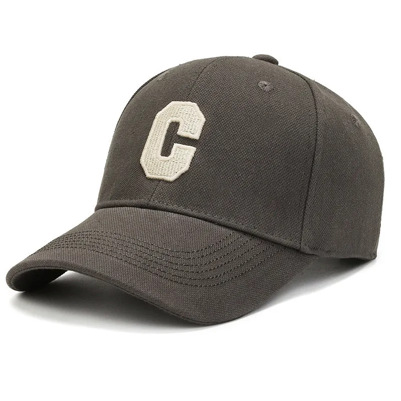 Letter C Embroidered Trendy Duckbill Cap