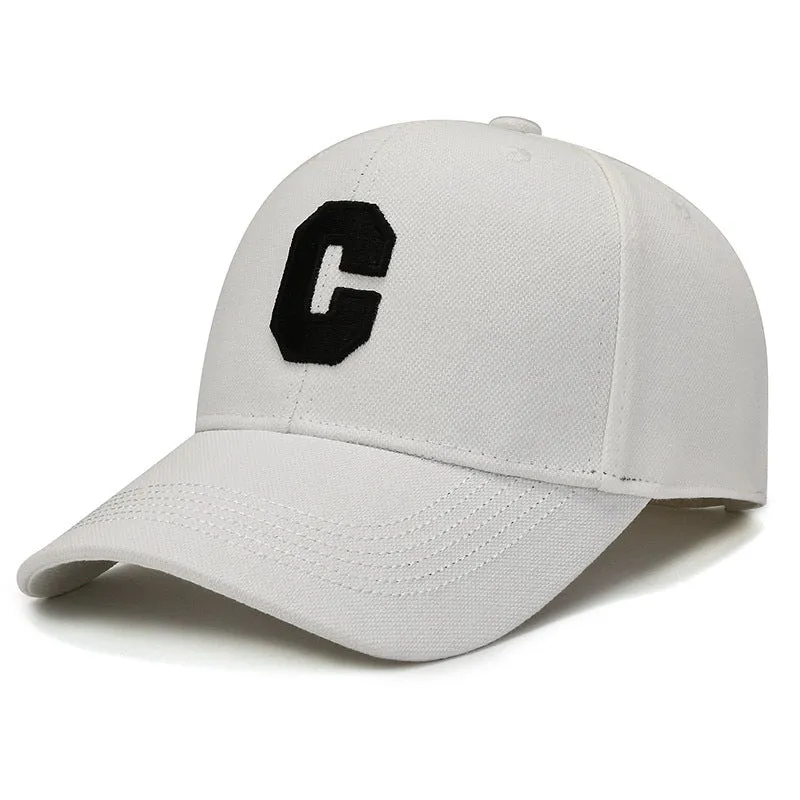 Letter C Embroidered Trendy Duckbill Cap