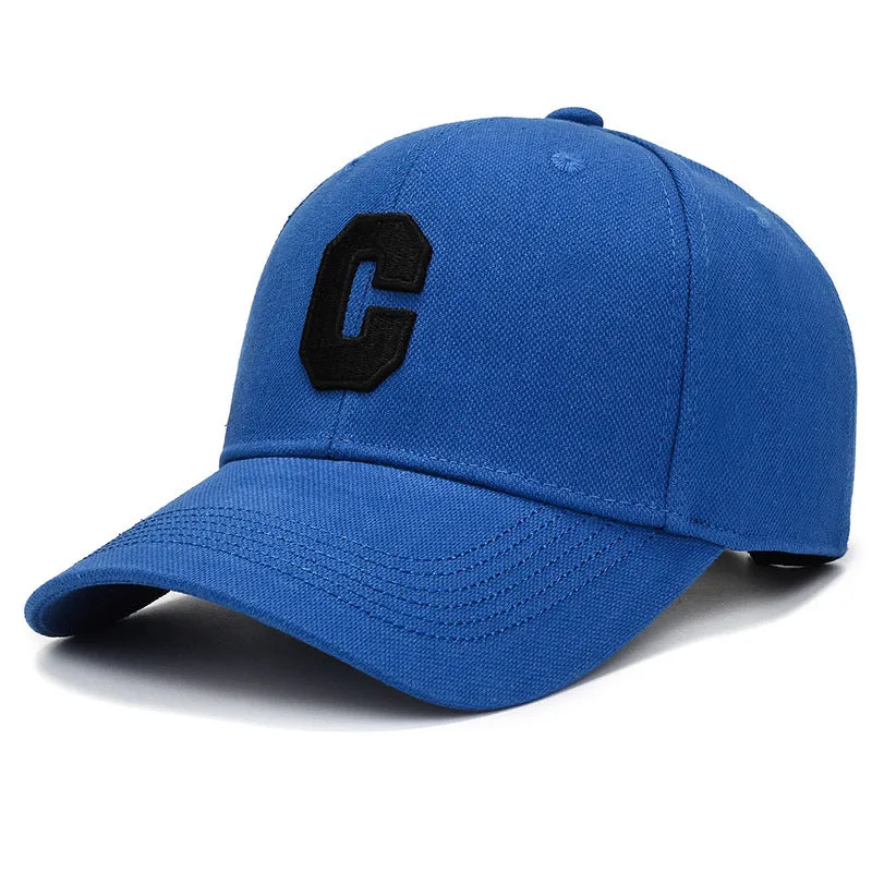 Letter C Embroidered Trendy Duckbill Cap