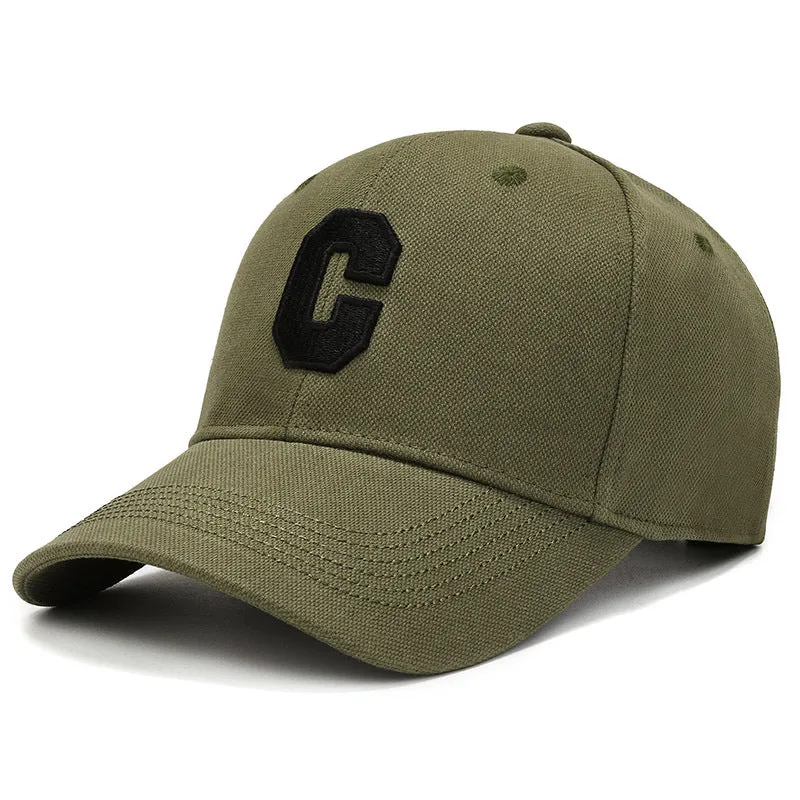 Letter C Embroidered Trendy Duckbill Cap