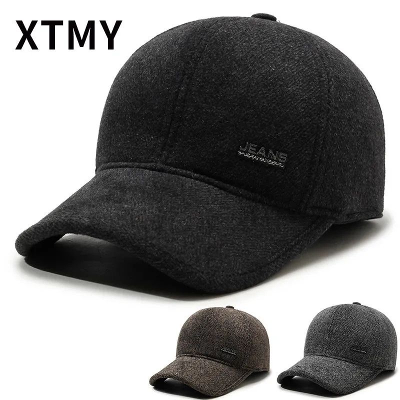 Letter Ear Protection Warm Cotton Duckbill Cap casual-baseball-cap