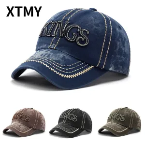 Letter Embroidered Denim Washed Baseball Cap casual-baseball-cap