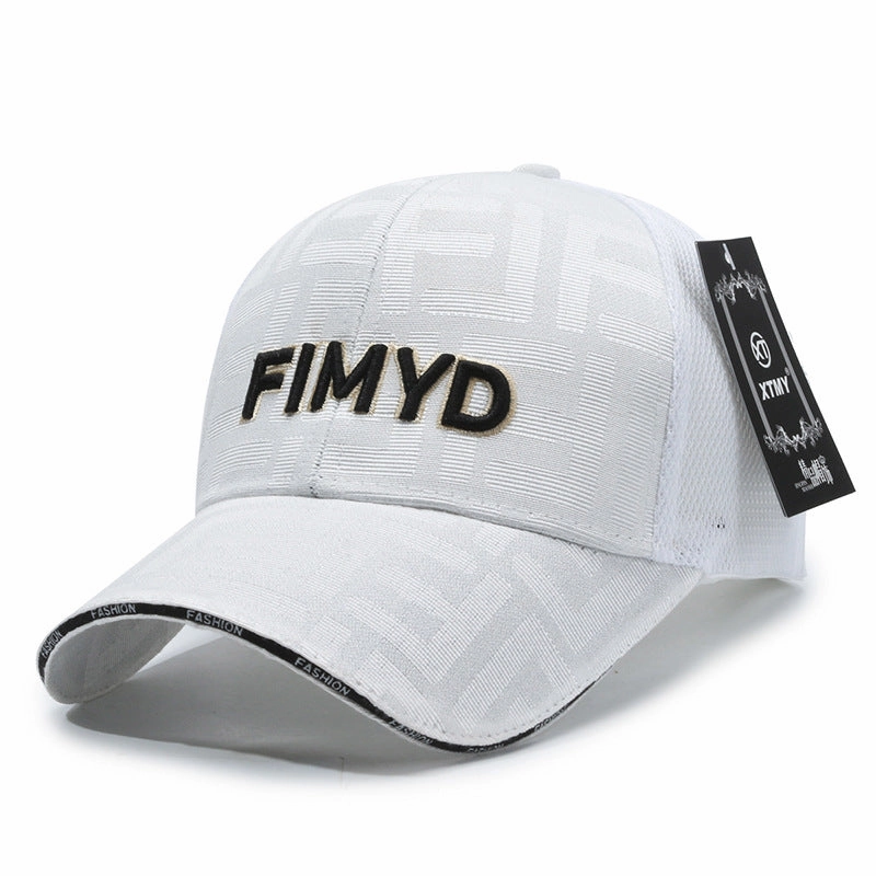 Letter Embroidered Wide Brim Breathable Baseball Cap