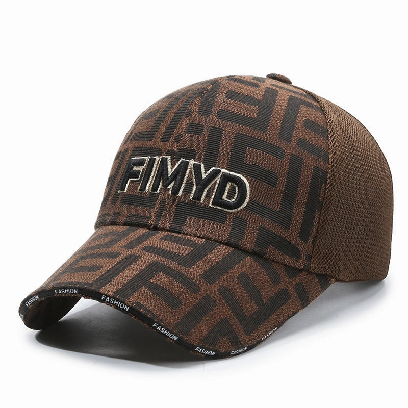 Letter Embroidered Wide Brim Breathable Baseball Cap