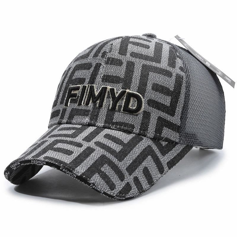 Letter Embroidered Wide Brim Breathable Baseball Cap