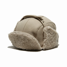 LIGHT MELTON FLIGHT CAP - Beige casual-baseball-cap