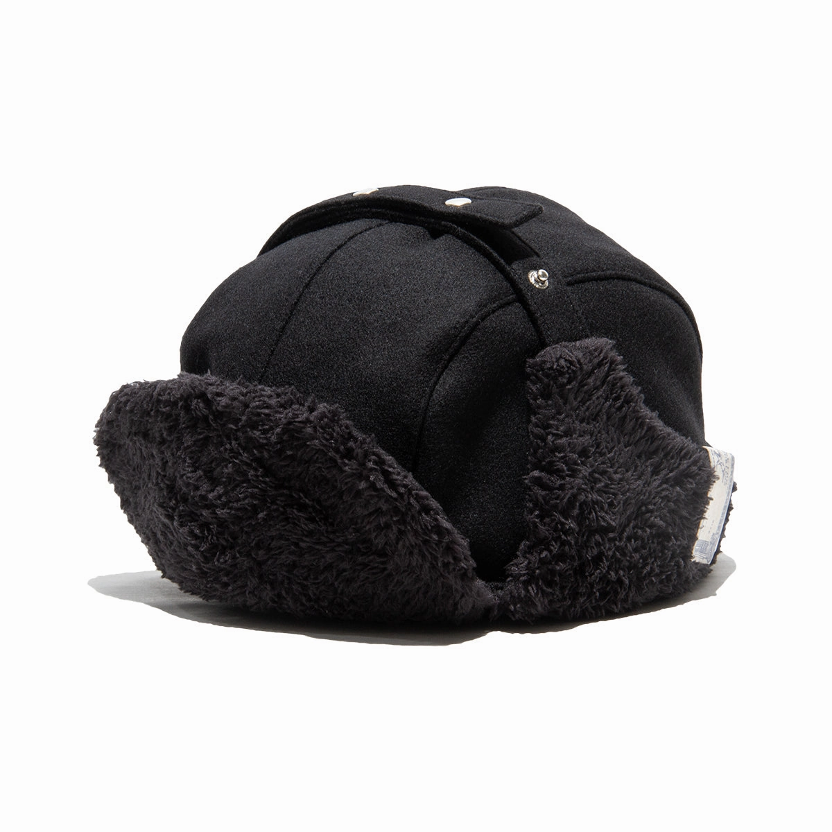 LIGHT MELTON FLIGHT CAP - Black casual-baseball-cap